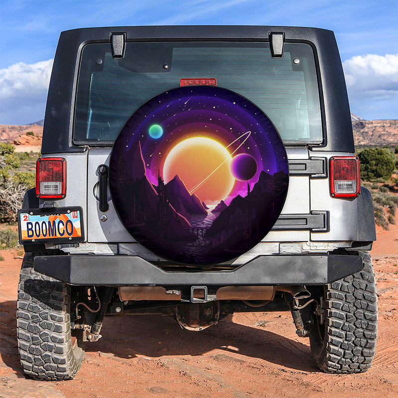 Space Galaxy Car Spare Tire Covers Gift For Campers Nearkii