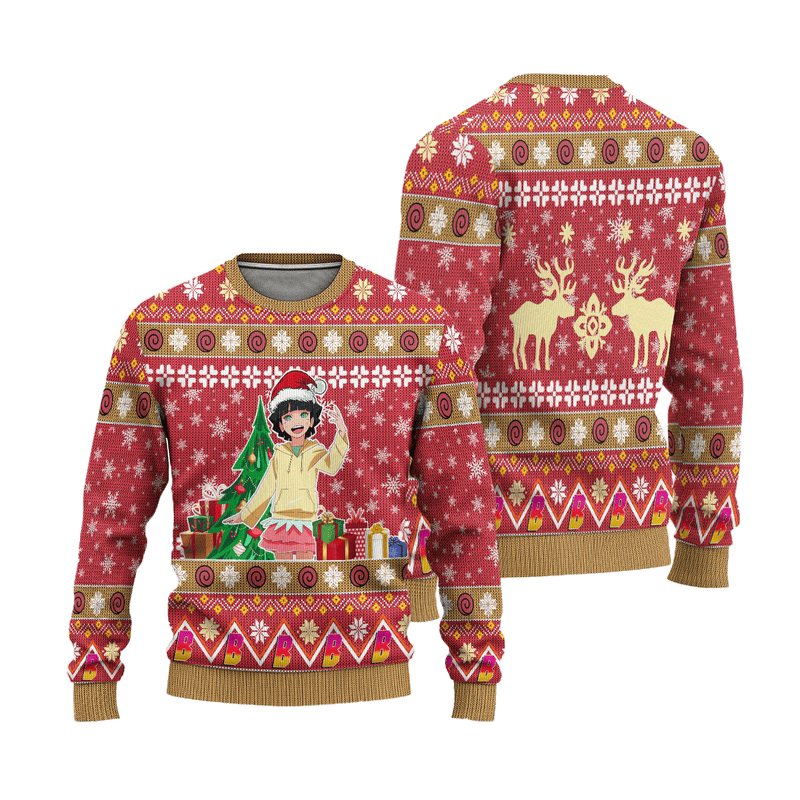 Himawari Uzumaki Anime Ugly Christmas Sweater Custom Boruto Xmas Gift Nearkii