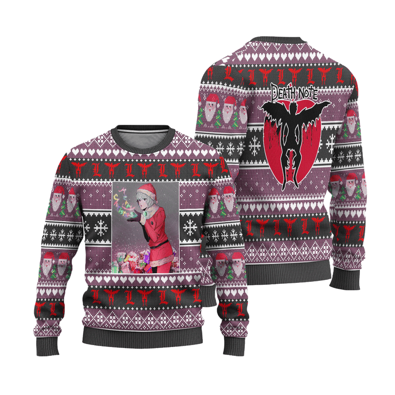 Near Anime Ugly Christmas Sweater Custom Death Note Xmas Gift Nearkii