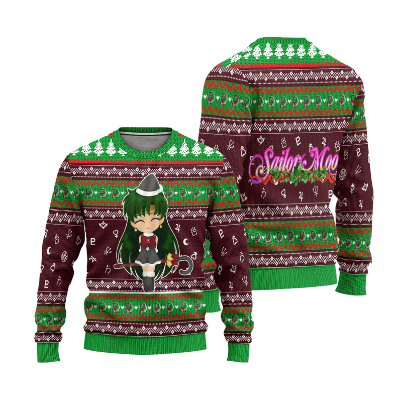 Sailor Pluto Ugly Christmas Sweater Sailor Moon Anime Xmas Gift Nearkii