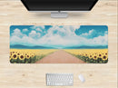 Painting Sunflowers Blue Sky Mouse Mat Nearkii