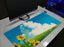 Painting Sunflowers Blue Sky Mouse Mat Nearkii