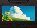 Painting Sunflowers Blue Sky Mouse Mat Nearkii