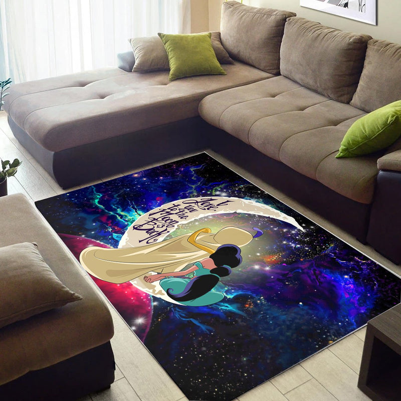 Aladin Couple Love You To The Moon Galaxy Carpet Rug Home Room Decor Nearkii