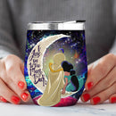 Aladin Couple Love You To Moon And Back Premium Wine Tumbler Nearkii