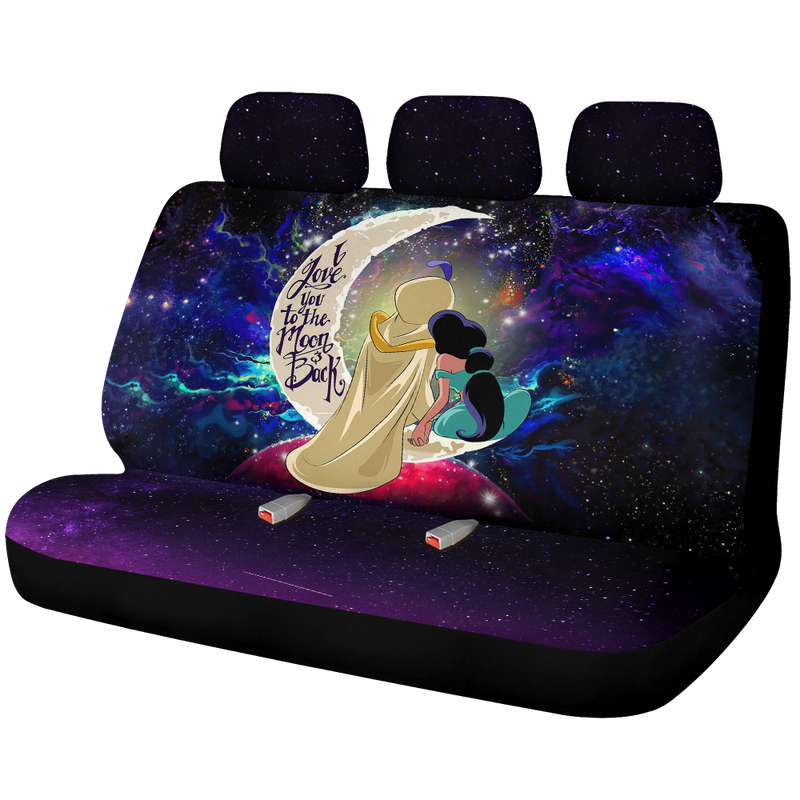 Aladin Couple Love You To The Moon Galaxy Premium Custom Car Back Seat Covers Decor Protectors Nearkii