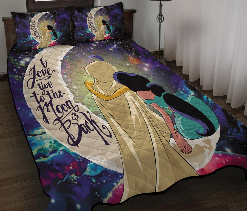 Aladin Love You To The Moon Galaxy Quilt Bed Sets Nearkii