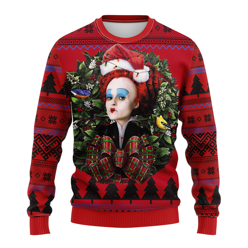 Alice In Wonderland Red Queen Noel Mc Ugly Christmas Sweater Thanksgiving Gift Nearkii