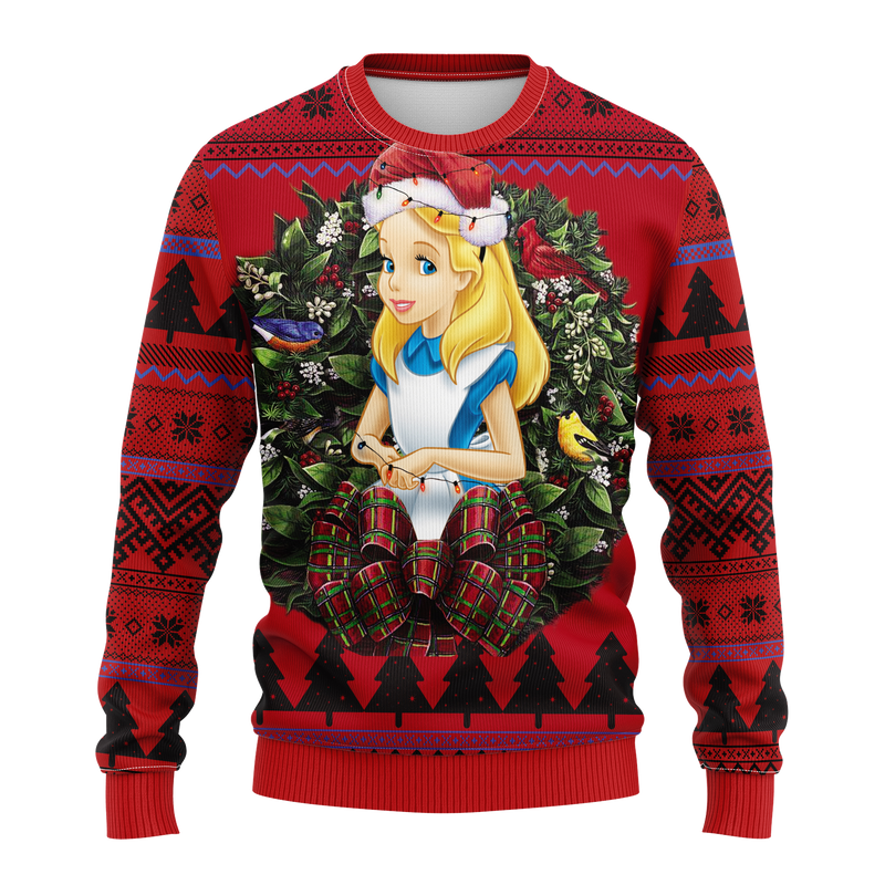 Alice In Wonderland Noel Mc Ugly Christmas Sweater Thanksgiving Gift Nearkii