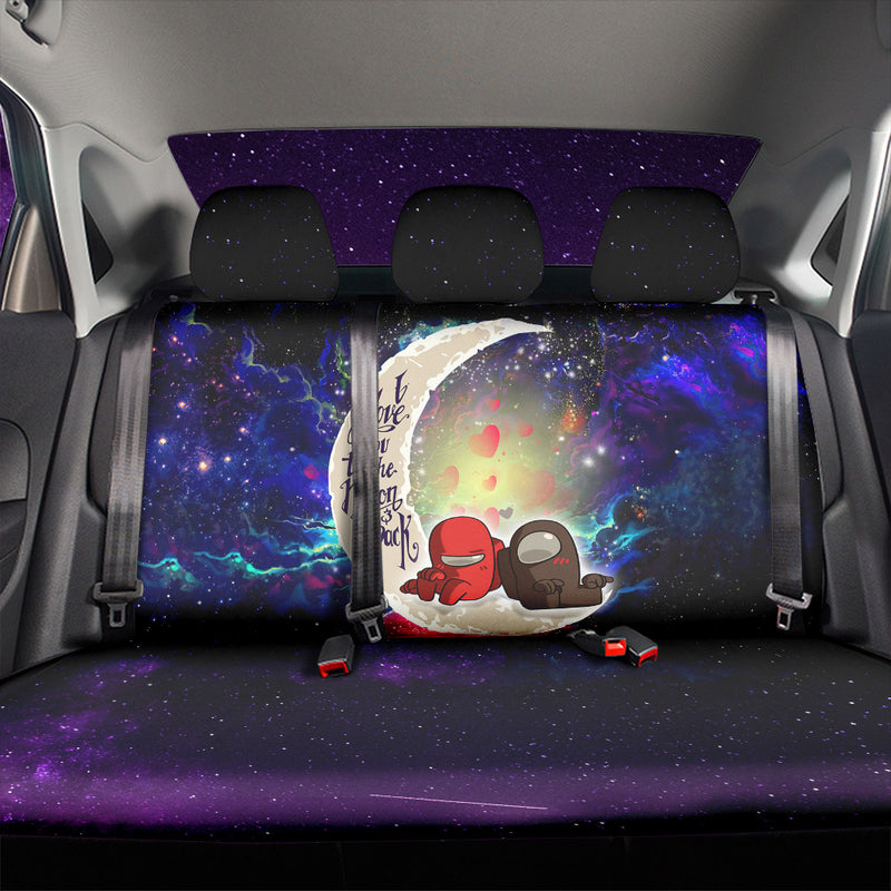 Among Us Couple Love You To The Moon Galaxy Premium Custom Car Back Seat Covers Decor Protectors Nearkii