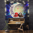Among Us Couple Love You To The Moon Galaxy Tapestry Room Decor Nearkii