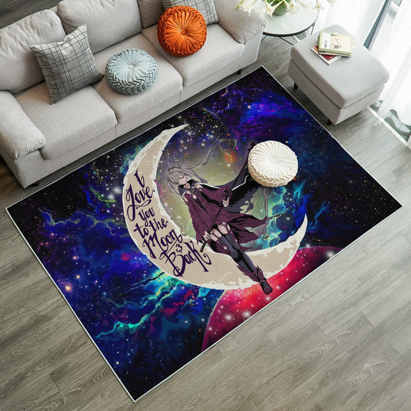 Anime Girl Soul Eater Love You To The Moon Galaxy Carpet Rug Home Room Decor Nearkii