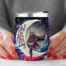 Anime Girl Soul Eaterr Love You To Moon And Back Premium Wine Tumbler Nearkii