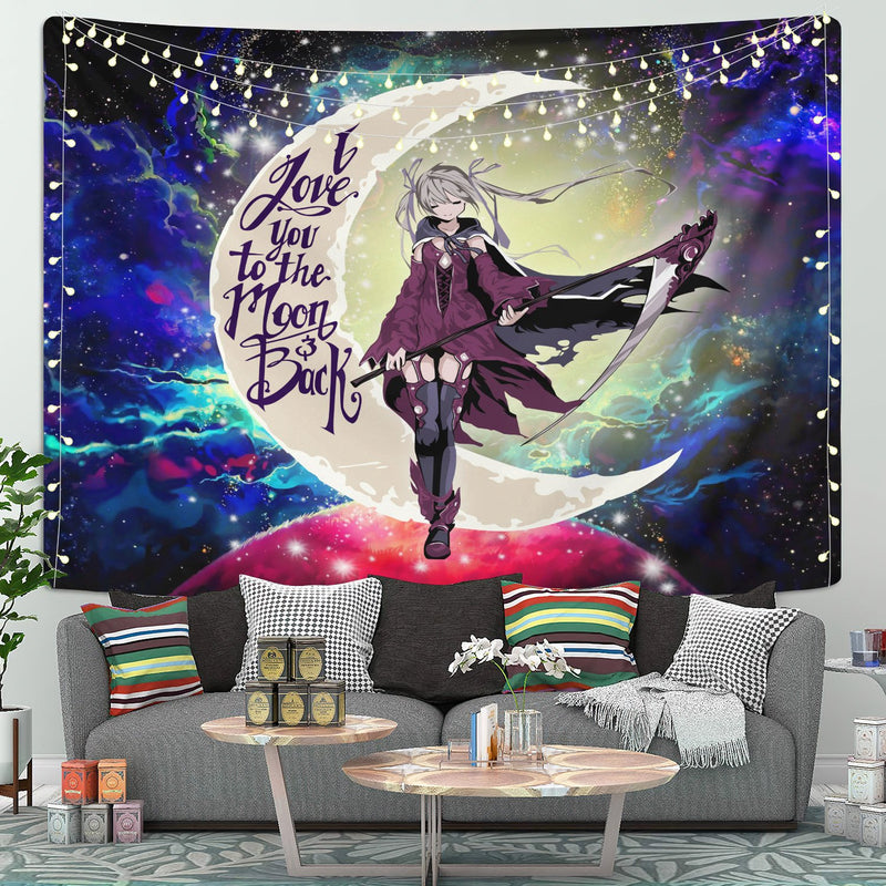 Anime Girl Soul Eaterr Moon And Back Galaxy Tapestry Room Decor Nearkii