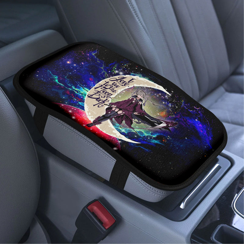 Anime Girl Soul Eate Love To Moon Back Galaxy Premium Custom Armrest Center Console Cover Car Accessories Nearkii