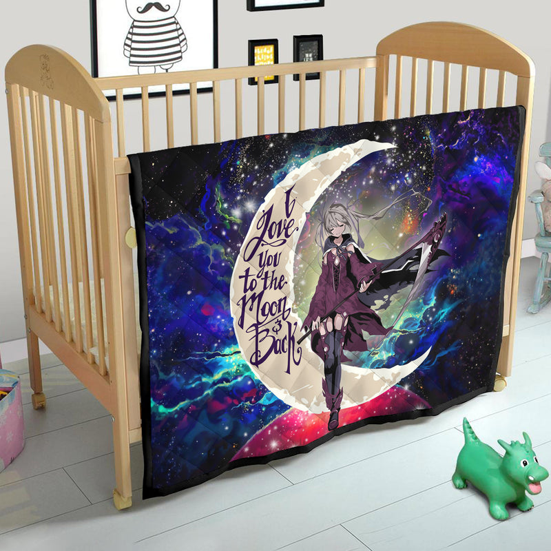 Anime Girl Soul Eate Love You To The Moon Galaxy Quilt Blanket Nearkii