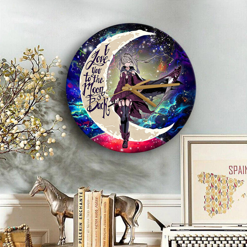 Anime Girl Soul Eate Love You To The Moon Galaxy 1 Wood Wall Clock Nearkii