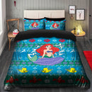 Ariel Little Mermaid Christmas Bedding Set Duvet Cover And 2 Pillowcases Nearkii