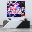 Ram And Rem Anime Girl Re Zero Tapestry Room Decor Nearkii