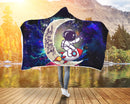 Astronaut Chibi Love You To The Moon Galaxy Economy Hooded Blanket Nearkii