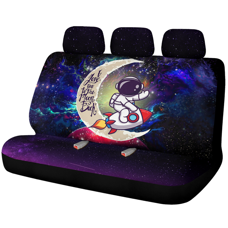 Astronaut Chibi Love You To The Moon Galaxy Premium Custom Car Back Seat Covers Decor Protectors Nearkii