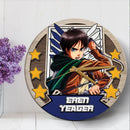 Attack On Titan Eren Yeager Wood Wall Clock Nearkii