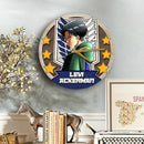 Attack On Titan Levi Ackerman Wood Wall Clock Nearkii