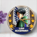 Attack On Titan Levi Ackerman Wood Wall Clock Nearkii