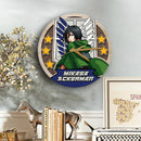 Attack On Titan Mikasa Ackerman Wood Wall Clock Nearkii