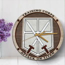 Attack On Titan Training Corps Wood Wall Clock Nearkii