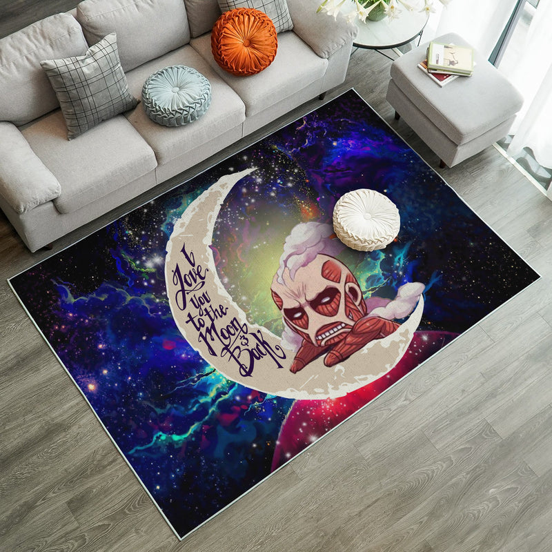 Attack on titan Love You To The Moon Galaxy Carpet Rug Home Room Decor Nearkii