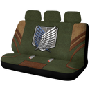Attack On Titan Green Survey Corps Anime Car Back Seat Covers Decor Protectors Nearkii