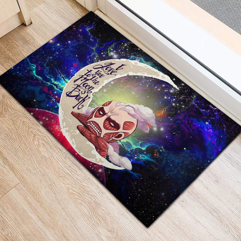 Attack on titan Love You To The Moon Galaxy Back Doormat Home Decor Nearkii
