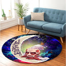Attack On Titan Love You To The Moon Galaxy Round Carpet Rug Bedroom Livingroom Home Decor Nearkii