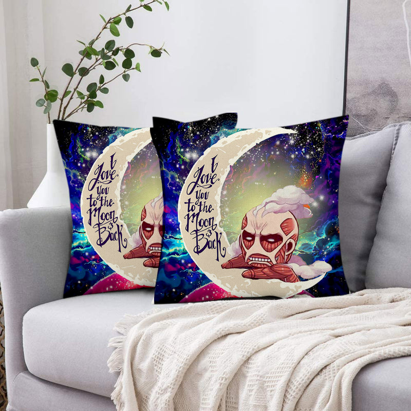 Attack On Titan Love You To The Moon Galaxy Pillowcase Room Decor Nearkii