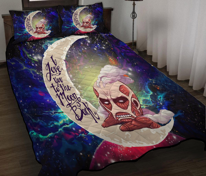 Attack On Titan Love You To The Moon Galaxy Quilt Bed Sets Nearkii