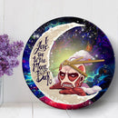 Attack On Titan Love You To The Moon Galaxy 1 Wood Wall Clock Nearkii