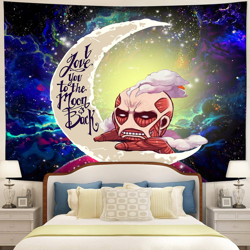 Attack On Titan Moon And Back Galaxy Tapestry Room Decor Nearkii