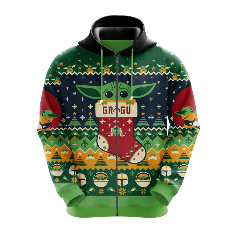 Baby Yoda Star Wars Hoodie Zip Xmas Gift Nearkii