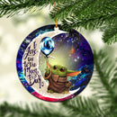 Baby Yoda Love You To The Moon Galaxy Mica Circle Ornament Perfect Gift For Holiday Nearkii