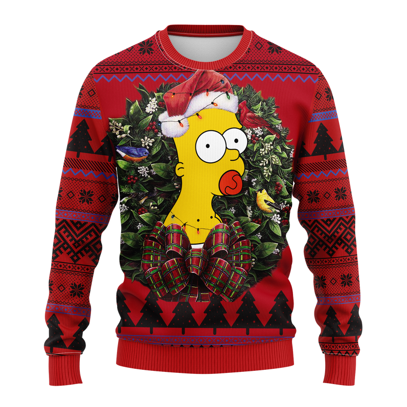 Bart Simpson Baby Noel Mc Ugly Christmas Sweater Thanksgiving Gift Nearkii