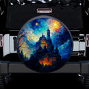 Beautiful Landscape Castle Painting Jeep Car Spare Tire Cover