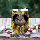Beaver Sunflower Wine Tumbler Nearkii