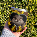 Beaver Sunflower Wine Tumbler Nearkii