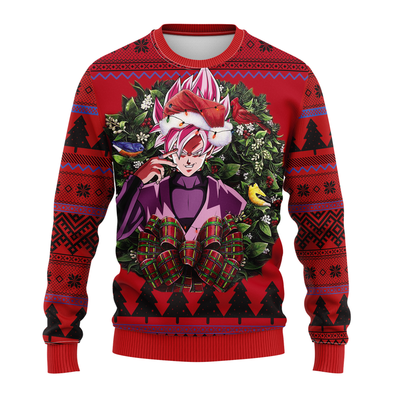 Black Goku Ssj Rose Dragon Ball Noel Mc Ugly Christmas Sweater Thanksgiving Gift Nearkii