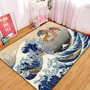Blastoise Charizard The Great Wave Japan Rectangular Area Rug