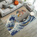 Blastoise Charizard The Great Wave Japan Rectangular Area Rug