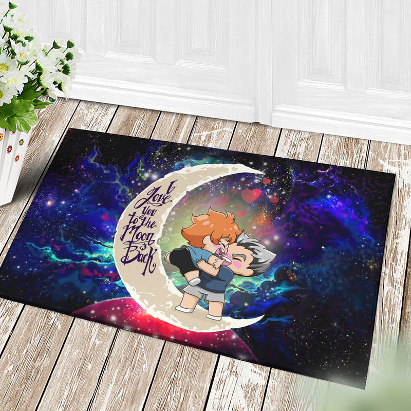 Bokuhina Love You To The Moon Galaxy Back Doormat Home Decor Nearkii