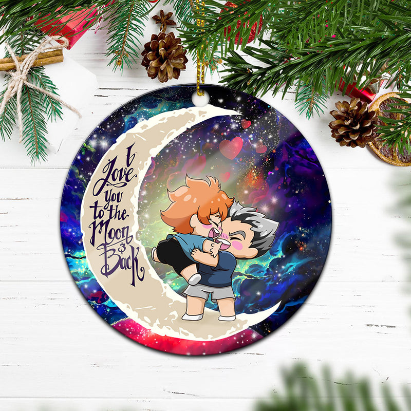 Bokuhina Love You To The Moon Galaxy Mica Circle Ornament Perfect Gift For Holiday Nearkii