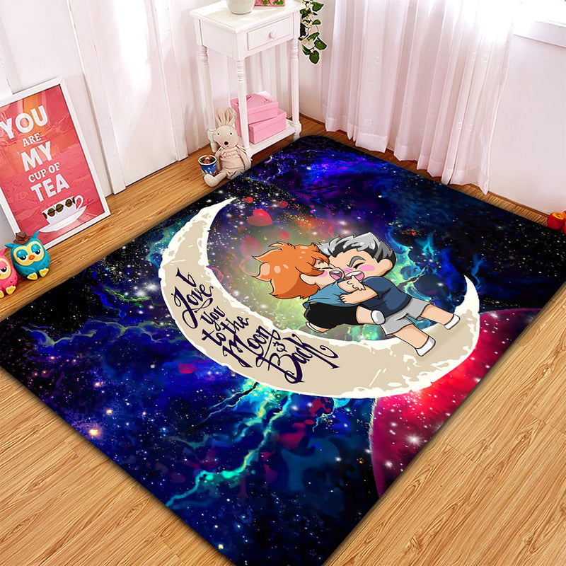 Bokuhina Love You To The Moon Galaxy Carpet Rug Home Room Decor Nearkii
